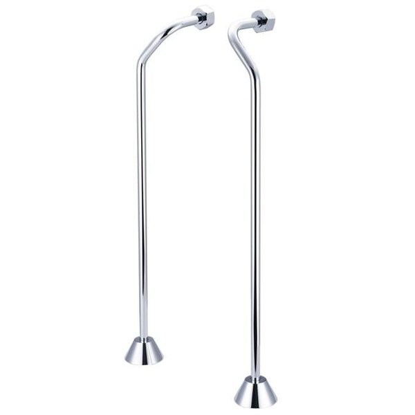 Water Creation Water Creation SL-0003-01 Double Offset Supply for Claw Foot or Elegant Tubs - Silver & Chrome SL-0003-01 - main